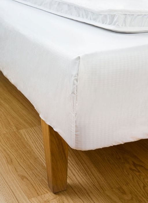 Närbild kvalsterskydd resårmadrass Medeca Bomull