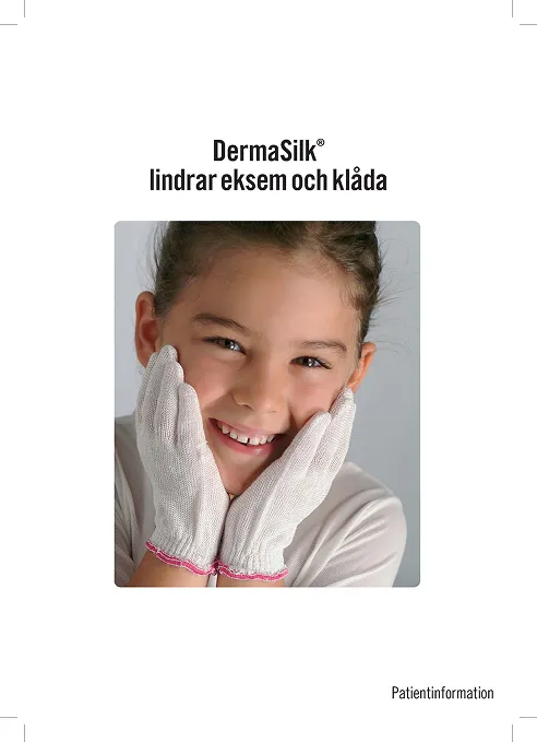 Omslag patientbroschyr DermaSilk lindrar eksem och klåda